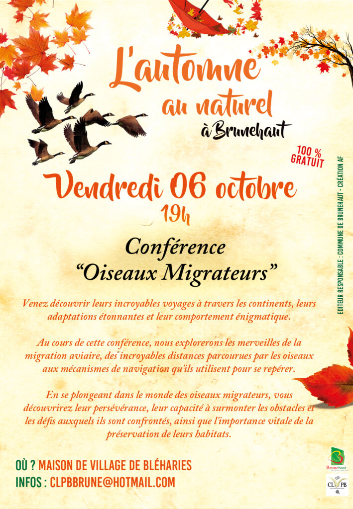 Conférence sur la migration des oiseaux à Brunehaut